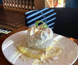 Delicious coconut cake from Bistro Colette. 