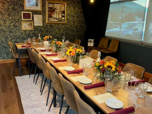 Table arrangement for a special event. 